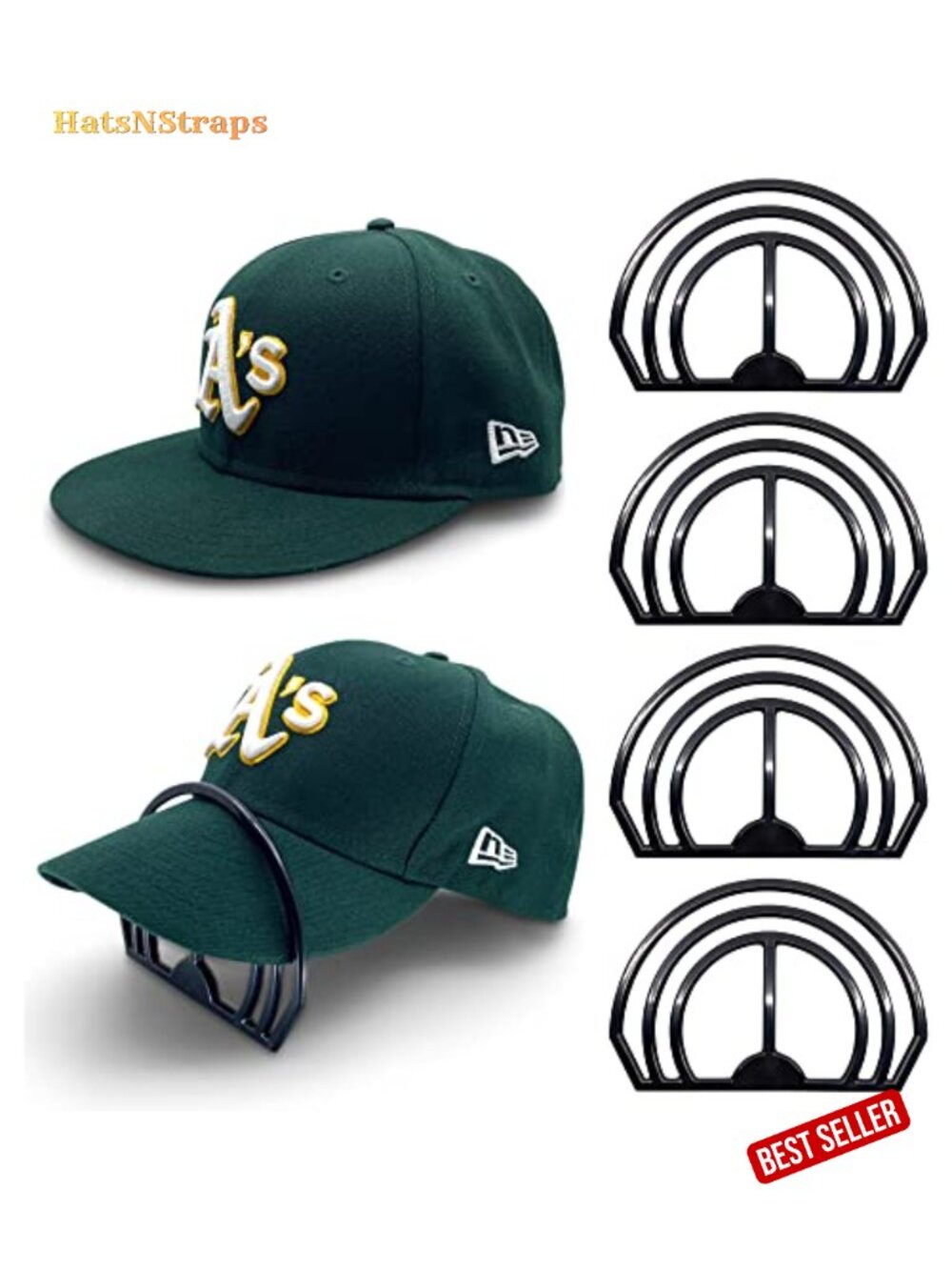 Hat Brim Bender (4-Pack) - Perfect Curving Band, Dual Bill Bender Slots